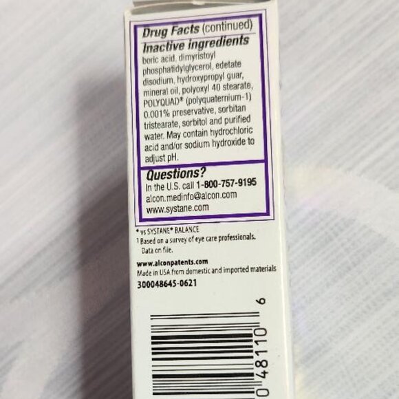 Systane Lubricant Eye Drops Complete Optimal Dry Eye Relief - Picture 3 of 6
